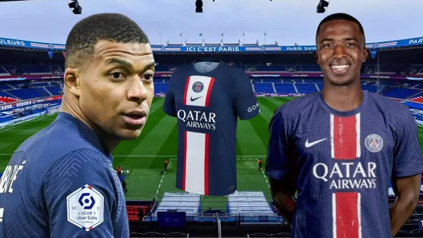 Kylian Mbappé y Willian Pacho (Foto tomada de: TyC Sports/X/Perform/PSG)