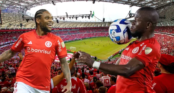 La celebración de Enner Valencia con Luiz Adriano tras eliminar a River Plate