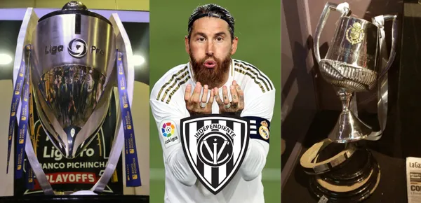 La copa de la Liga Pro al parecer se cayó y se notan los daños en la superficie, mira la foto