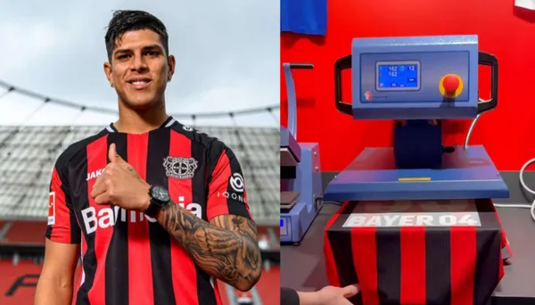 La cuenta oficial del Bayer Leverkusen reveló como se hace la camiseta de Piero Hincapié