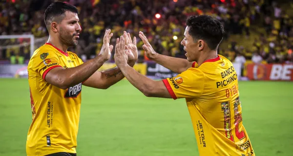 La Noche Amarilla se disfrutó entre los hinchas de Barcelona SC con la gran atracción que fue Sergio Agüero y Matías Oyola
