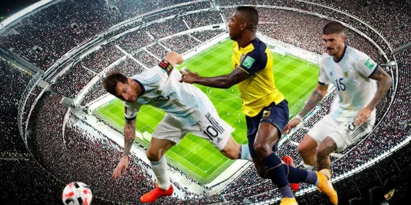 La patada de Lionel Messi a Pervis Estupiñán que no se vio en TV