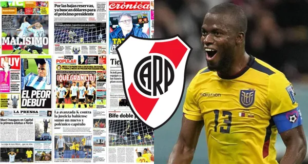 La prensa argentina no olvidó que Enner Valencia jugará contra River Plate en Libertadores