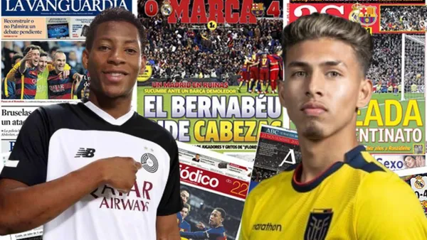 La prensa española se rindió ante Jeremy Sarmiento tras su gol (Foto tomada de: Sport/FEF/El universo)