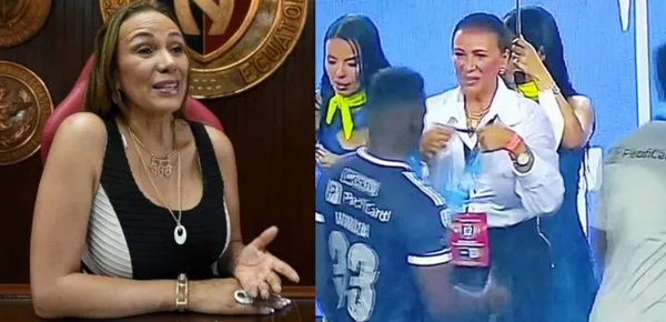 La presencia de Lucía Vallecilla generó malestar entre los aficionados y MIguel Ángel Loor justificó la presencia de la presidenta de El Nacional