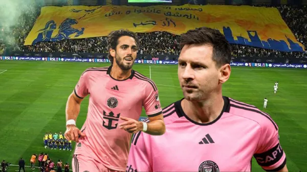 La reacción de Lionel Messi con Leonardo Campana en plena sustitución