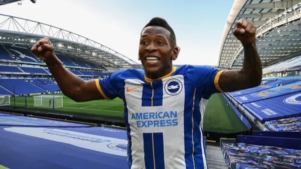 La reacción de Pervis Estupiñán tras su golazo en la Premier League