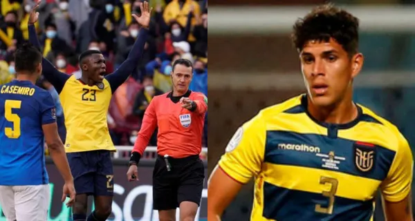 La Selección Ecuatoriana pudo ganar a Brasil pero decisiones arbitrales polémicas definieron el marcador. Así quedó Piero Hincapié