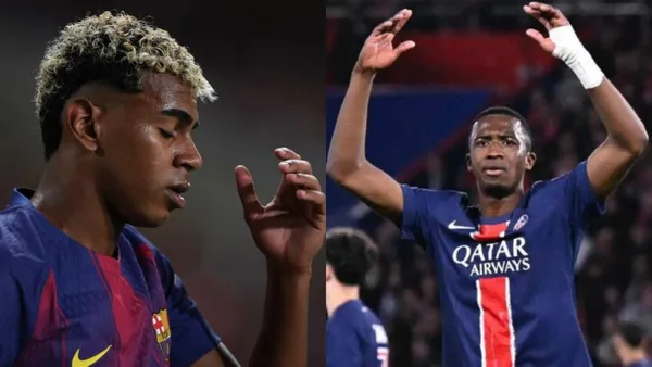 Lamine Yamal-Willian Pacho / Foto: Infobae