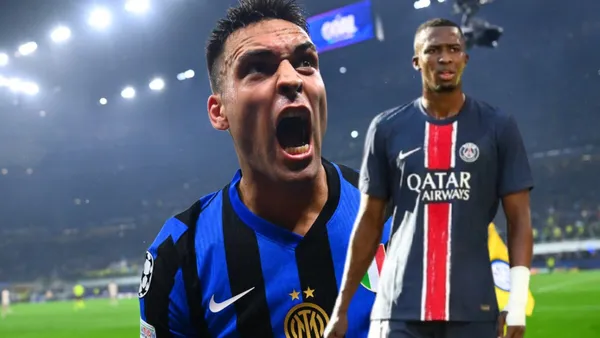 Lautaro Martínez y William Pacho