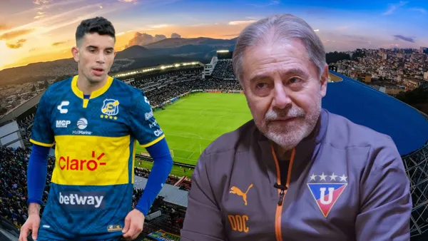 Lautaro Pastrán e Isaac Álvarez (Foto tomada de: Liga de Quito/Everton)