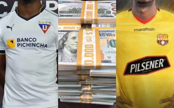 LDU tenía un auspicio especial en su indumentaria, que otro equipo en el Ecuador no poseía pero Barcelona SC ahora también se le suma