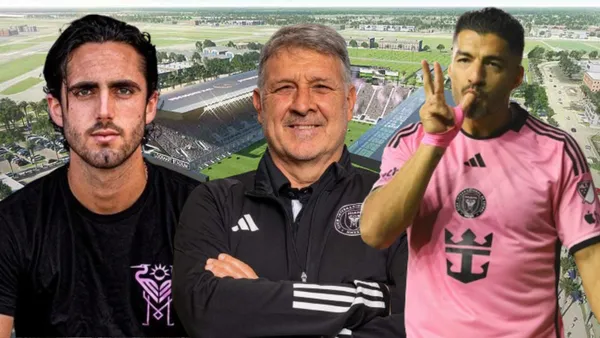 Leonardo Campana, Tata Martino y Luis Suárez (Foto tomada de: EFE/Leonardo Campana/Inter Miami/Transfermarkt)