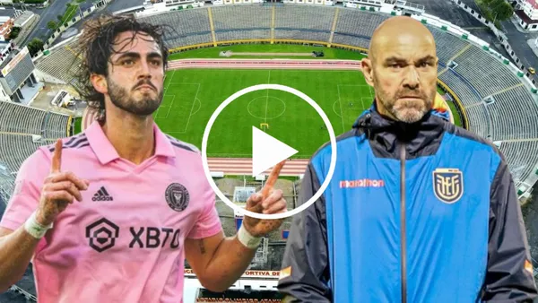 Leonardo Campana y Félix Sánchez en el Estadio Olímpico Atahualpa (Foto tomada de: Extra/Inter Miami)