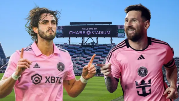 Leonardo Campana y Lionel Messi (Foto tomada de: Inter Miami/CNN)