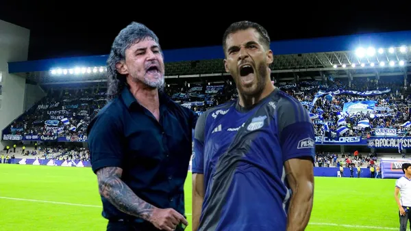 Leonel Álvarez, Facundo Castelli. Foto tomada de: API/Emelec