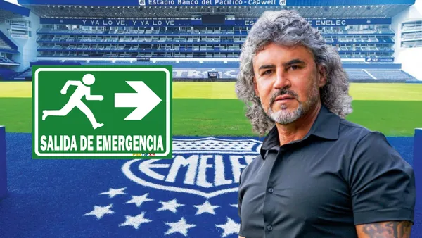 Leonel Álvarez (Foto tomada de: Emelec/Leonel Álvarez/Extintor)