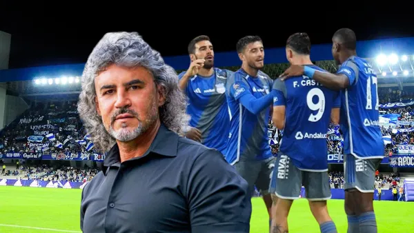 Leonel Álvarez, jugadores Emelec. Foto tomada de: Emelec/El Comercio