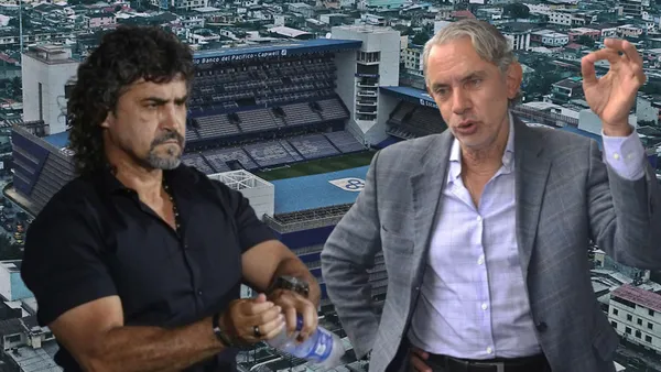 Leonel Álvarez y José Pileggi (Foto tomada de: Wikipedia/Olé/El Universo)