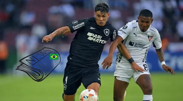 Liga de Quito jugando ante Botafogo por la Copa Libertadores 2024. FOTO: Futbol Red