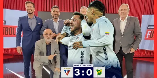 Liga de Quito le ganó a Defensa y Justicia pero en ESPN no lo tomaron de la mejor manera, luego de la goleada 3 por 0