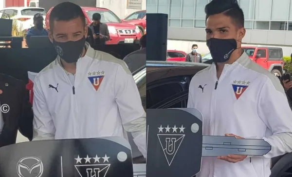 Liga de Quito recibió la nueva dotación de autos Mazda