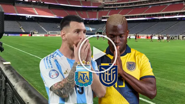 Lionel Messi, Enner Valencia. Foto tomada de: La Nación/La Tri