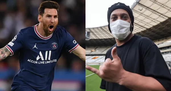 Lionel Messi volvió a ver a Ronaldinho luego de mucho tiempo, ya que fue el invitado especial en el cotejo entre PSG y Leipzig. El brasileño estuvo en las gradas y vio la clase del 30 argentino para cobrar un penal decisivo