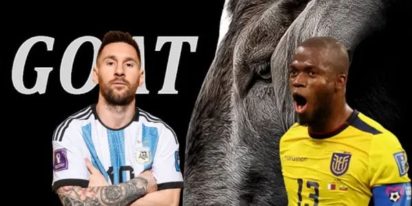 Lionel Messi y Enner Valencia se dieron un abrazo antes de dar inicio al partido en Argentina