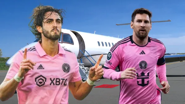 Lionel Messi y Leonardo Campana (Foto tomada de: Infobae/Inter Miami/Transfermarkt)