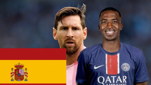 Lionel Messi y Willian Pacho