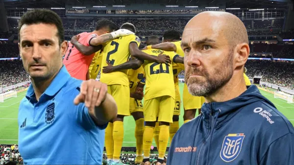 Lionel Scaloni, Selección Ecuatoriana y Félix Sánchez (Foto tomada de: Bloomberg/AFP/La Tri/Rosario 3)