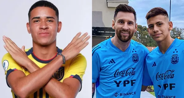 Lo que hizo Claudio Echeverri al final del partido con Kendry Páez