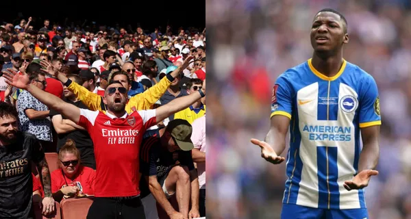 Los hinchas de Arsenal no se cansaron y esto hicieron con Moisés Caicedo todo el partido