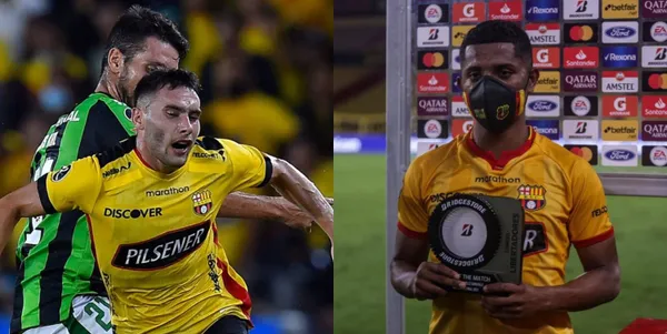 Los hinchas de Barcelona SC se molestaron por un mensaje que le dejó Emmanuel Martínez a Jonathan Perlaza