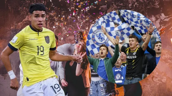 Los hinchas del Chelsea reaccionaron al escándalo de Kendry (Foto tomada de: Deia/FEF/Chelsea)