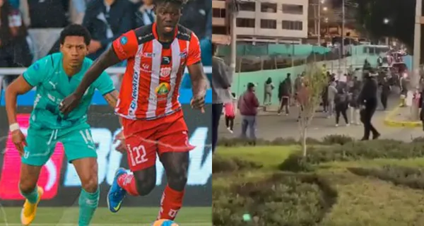 Los hinchas de Liga de Quito y Técnico Universitario se toparon a la salida del Bellavista y se enfrentaron con piedras y palos
