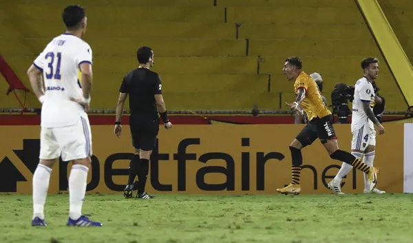 Los jugadores de Barcelona SC no dudaron en celebrar el triunfo ante Boca Juniors