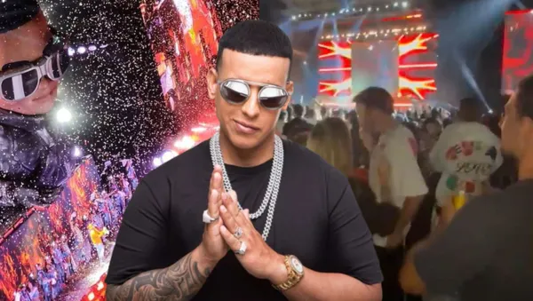 Los jugadores del conjunto eléctrico fueron captados en el concierto del artista urbano