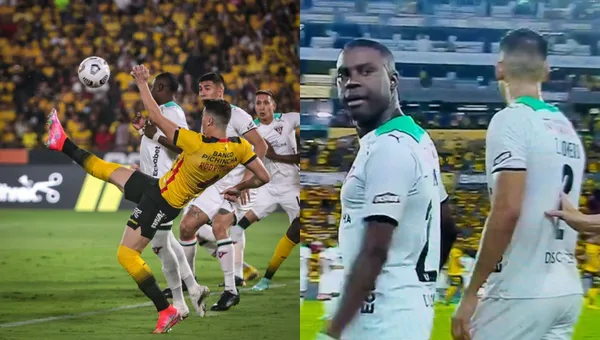 Los jugadores de Liga de Quito se molestaron porque solo adicionaron un minuto