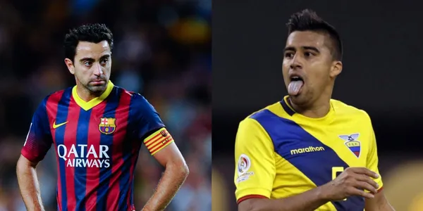 Luego de recibir varios golpes Xavi le dejó unas palabras a Christian Noboa cuando lo enfrentó con el FC Barcelona