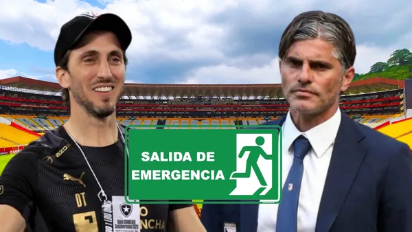 Luis Zubeldía y Diego López en el Monumental (Foto tomada de: Barcelona SC/César Luis Merlo/Ecuavisa/Frecuento)