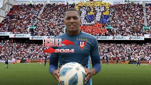 Madison Julio, escudo Liga de Quito. Foto tomada de: Diario Extra/Pes Logos