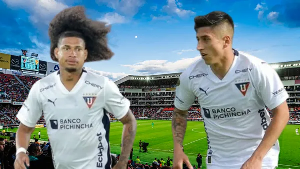 Marco Angulo y Fernando Cornejo (Foto tomada de: Liga de Quito/Fernando Cornejo/API)