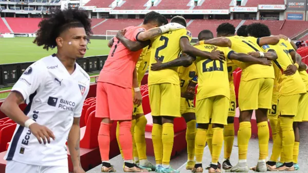 Marco Angulo y la selección ecuatoriana en el Estadio Rodrigo Paz Delgado (Foto tomada de: Primicias/API)