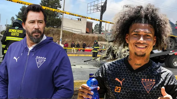 Marco Angulo y Pablo Sánchez (Foto tomada de: Liga de Quito/X/API)