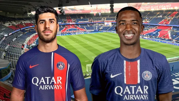 Marco Asensio y Willian Pacho (Foto tomada de: Wikipedia/PSG)