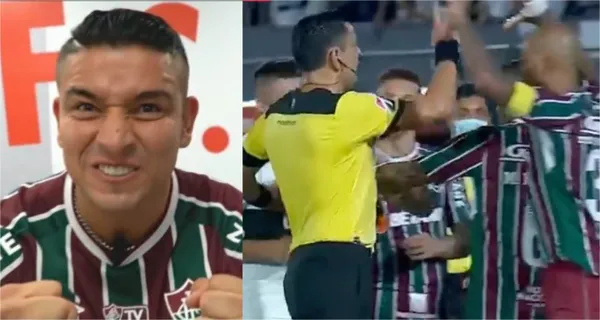 Mario Pineida quedó eliminado con Fluminense de Copa Libertadores y Felipe Melo lo volvió a involucrar en una trifulca ante Olimpia