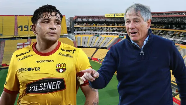 Mario Pineida y Ariel Holan en el Estadio Monumental (Foto tomada de: Extra/API/Independiente de Avellaneda)