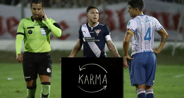 Marlon Vera está en el ojo de la tormenta luego que perjudicara a Liga de Quito en el cotejo contra 9 de Octubre, ahora el karma le llegó